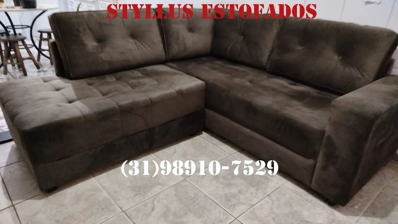 Sofá de canto novo64850511793027120