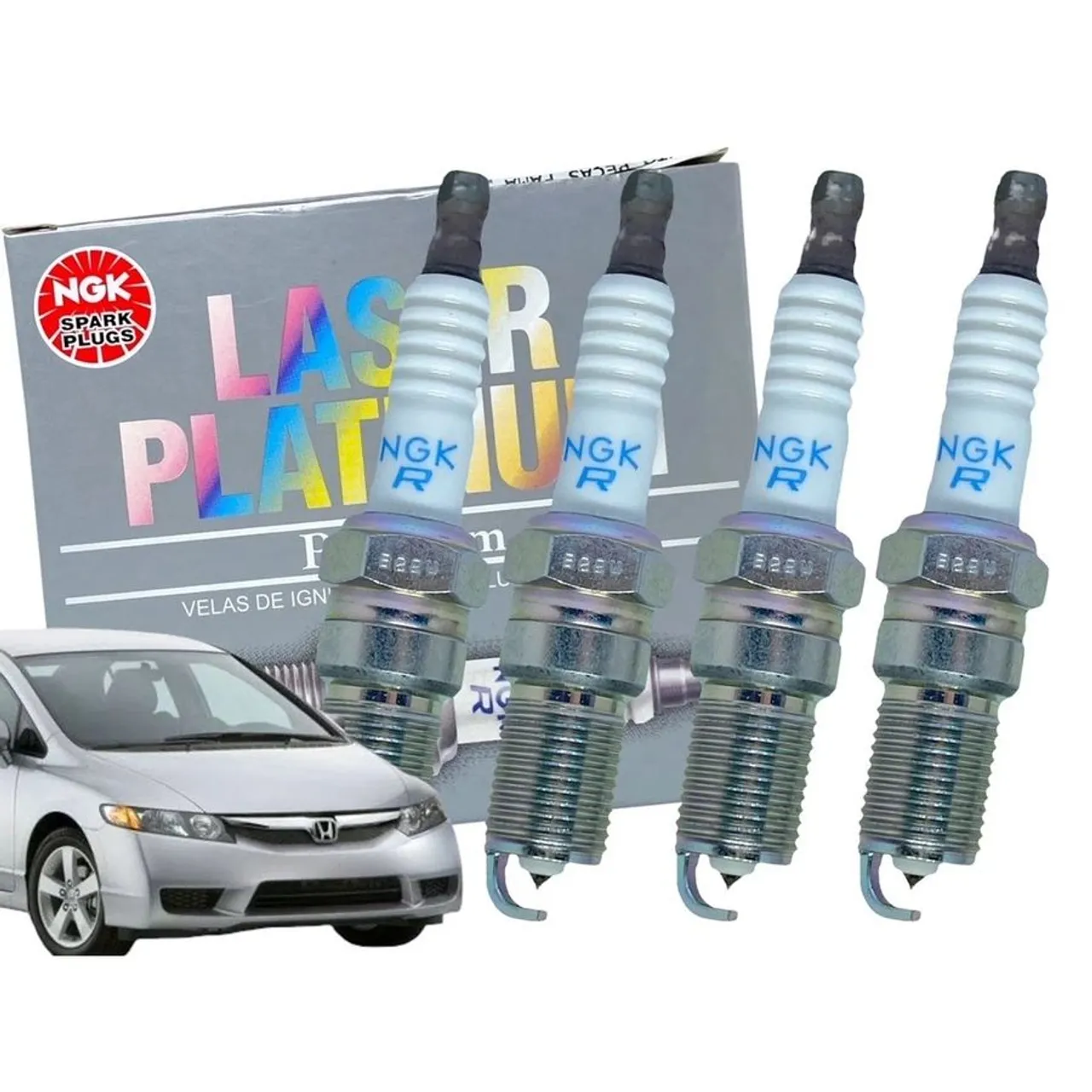 Velas Civic 1.8 16v 2006 a 2011 Gas/Flex - Ngk Iridium