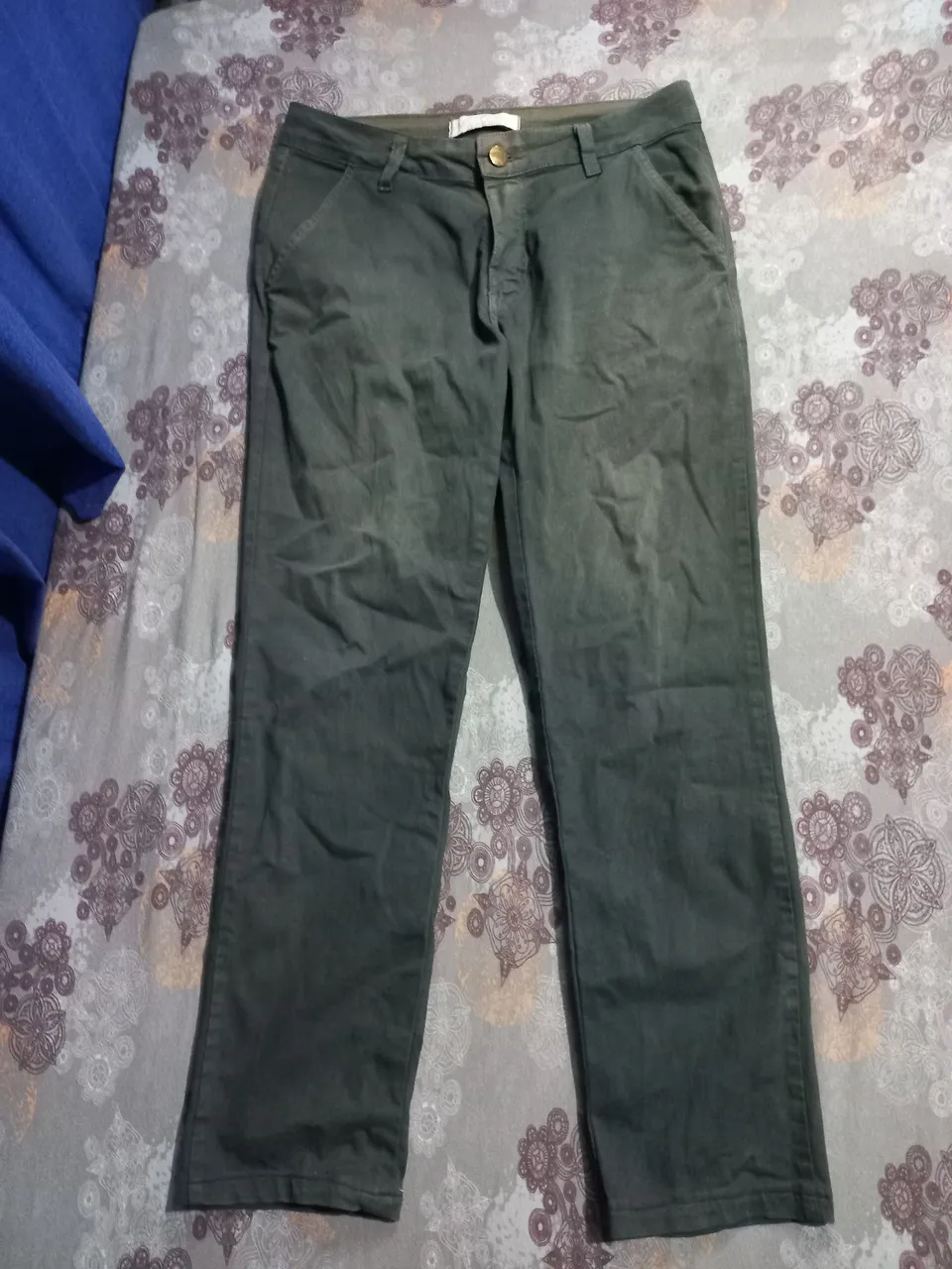 Calça Jeans Masculina Verde Escuro