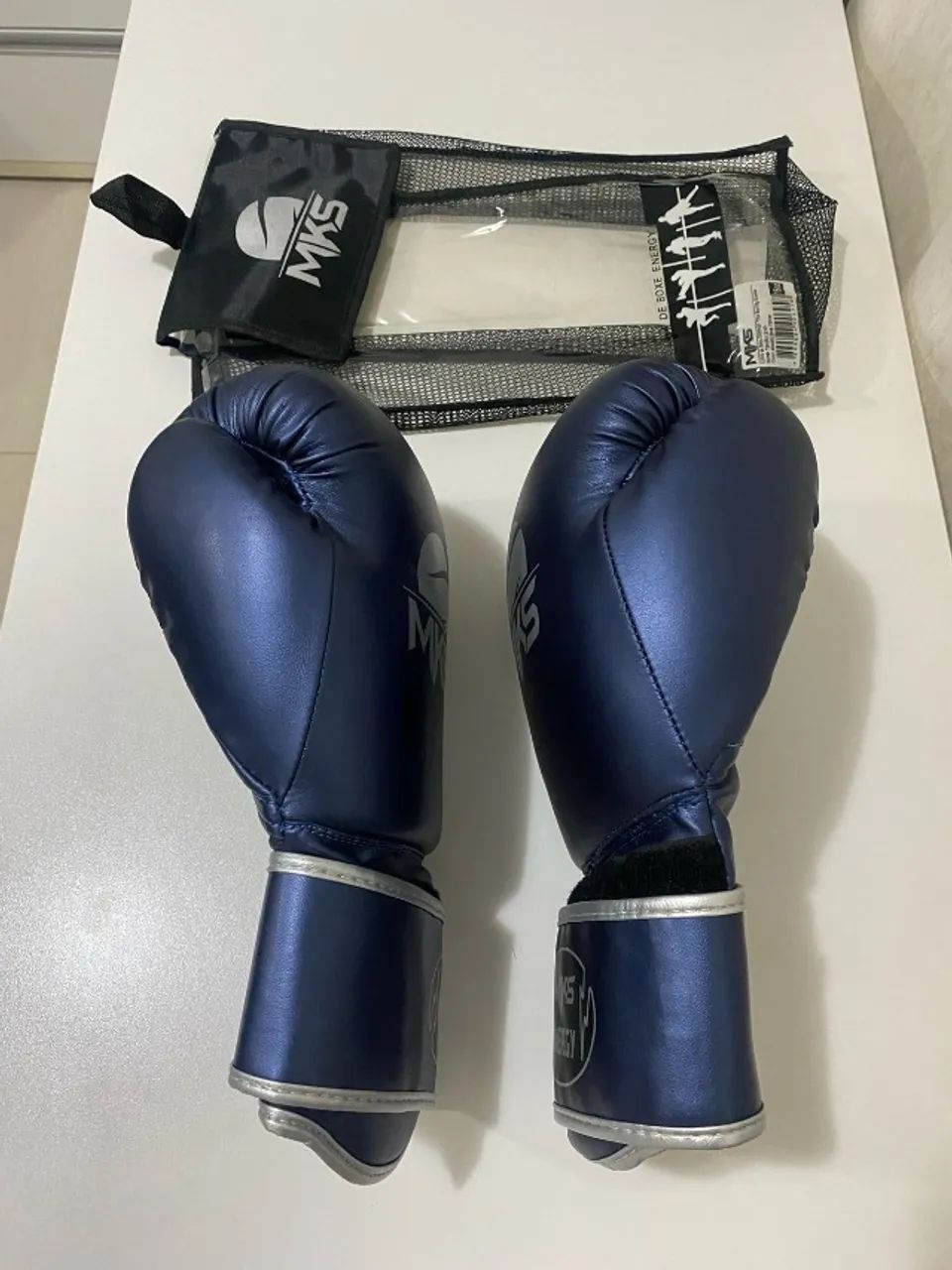 Luva De Boxe Mks Energy V2 Metalic Blue - Foto 4