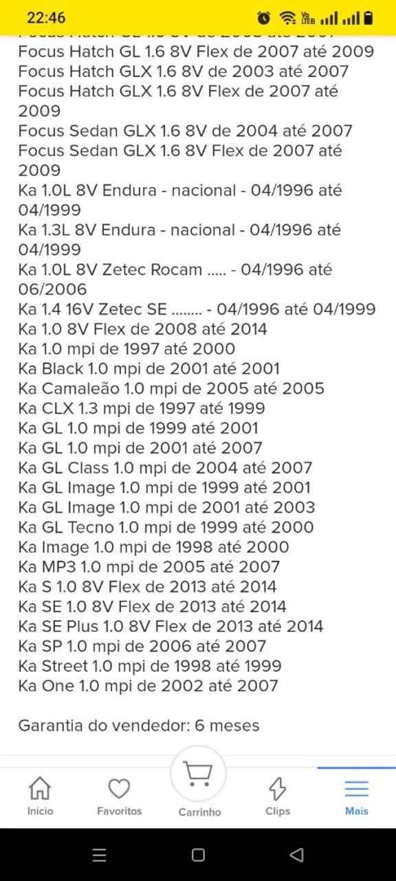Embreagem para ford 1.0 a 1.4 e 1.6