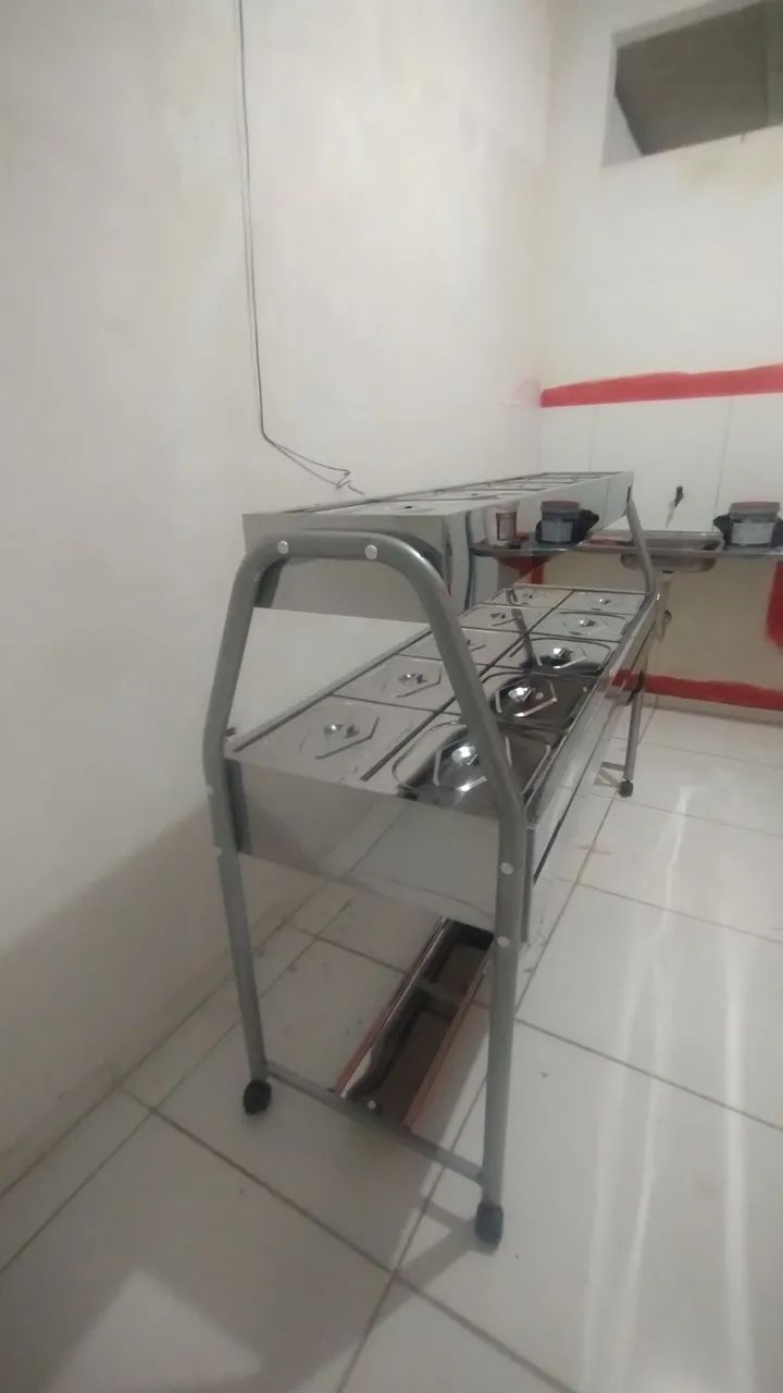 BUFFET SELF SERVICE INOX DUPLO 15 CUBAS IBET  - Foto 5