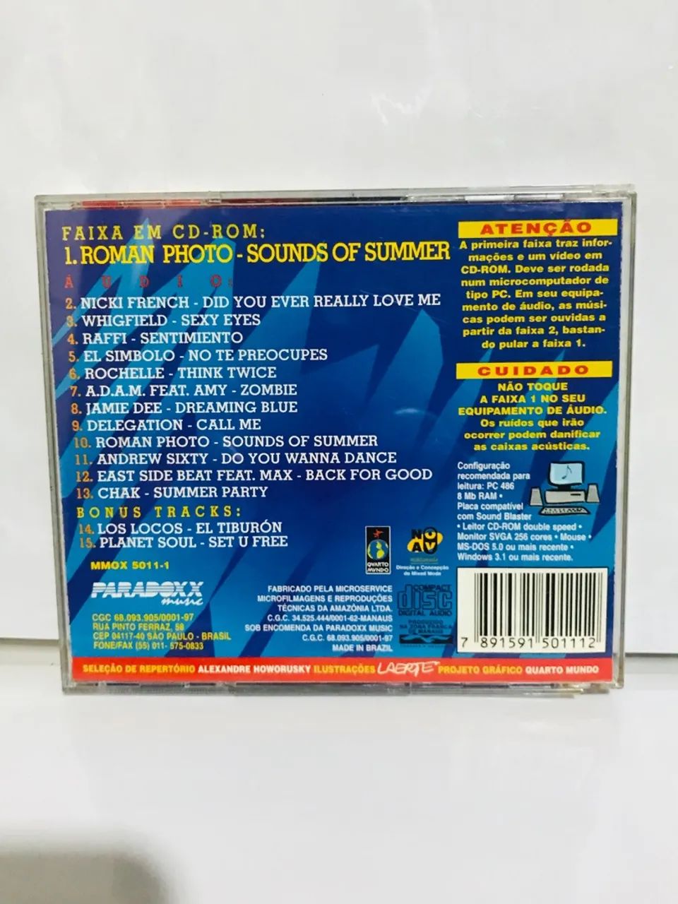 Cd original As 7 Melhores Jovem Pan Sat Vol.4-1996 - Foto 2