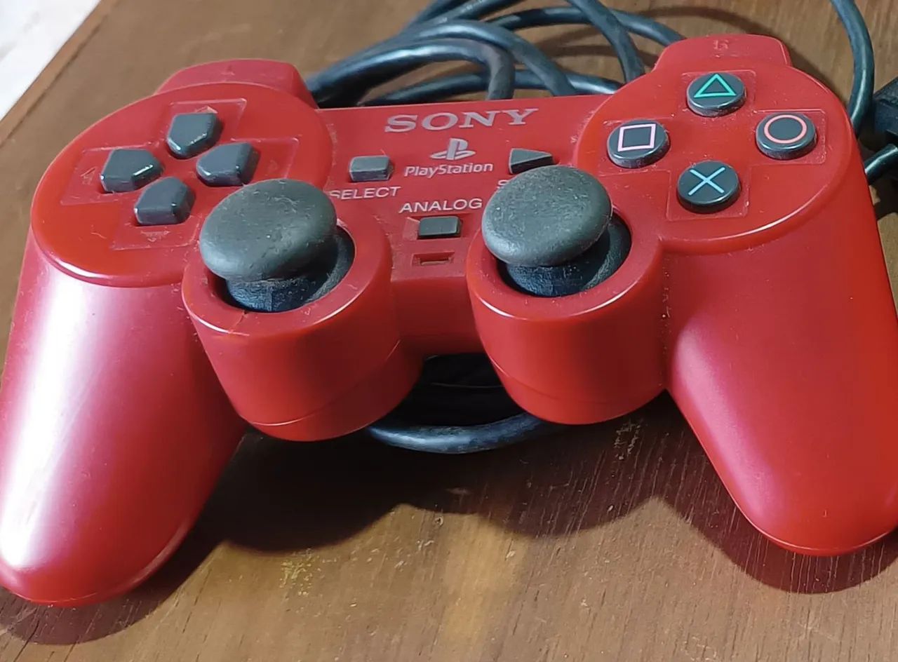 Controle de ps2 Edição Cinnabar Red