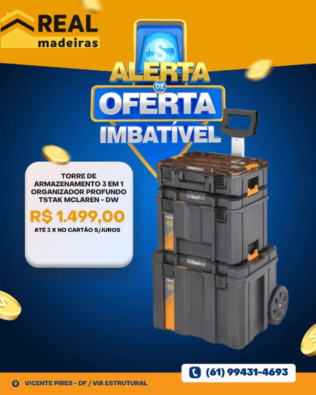 KIT TORRE ARMAZENAMENTO TSTAK MCLAREN DEWALT DWST60452-1