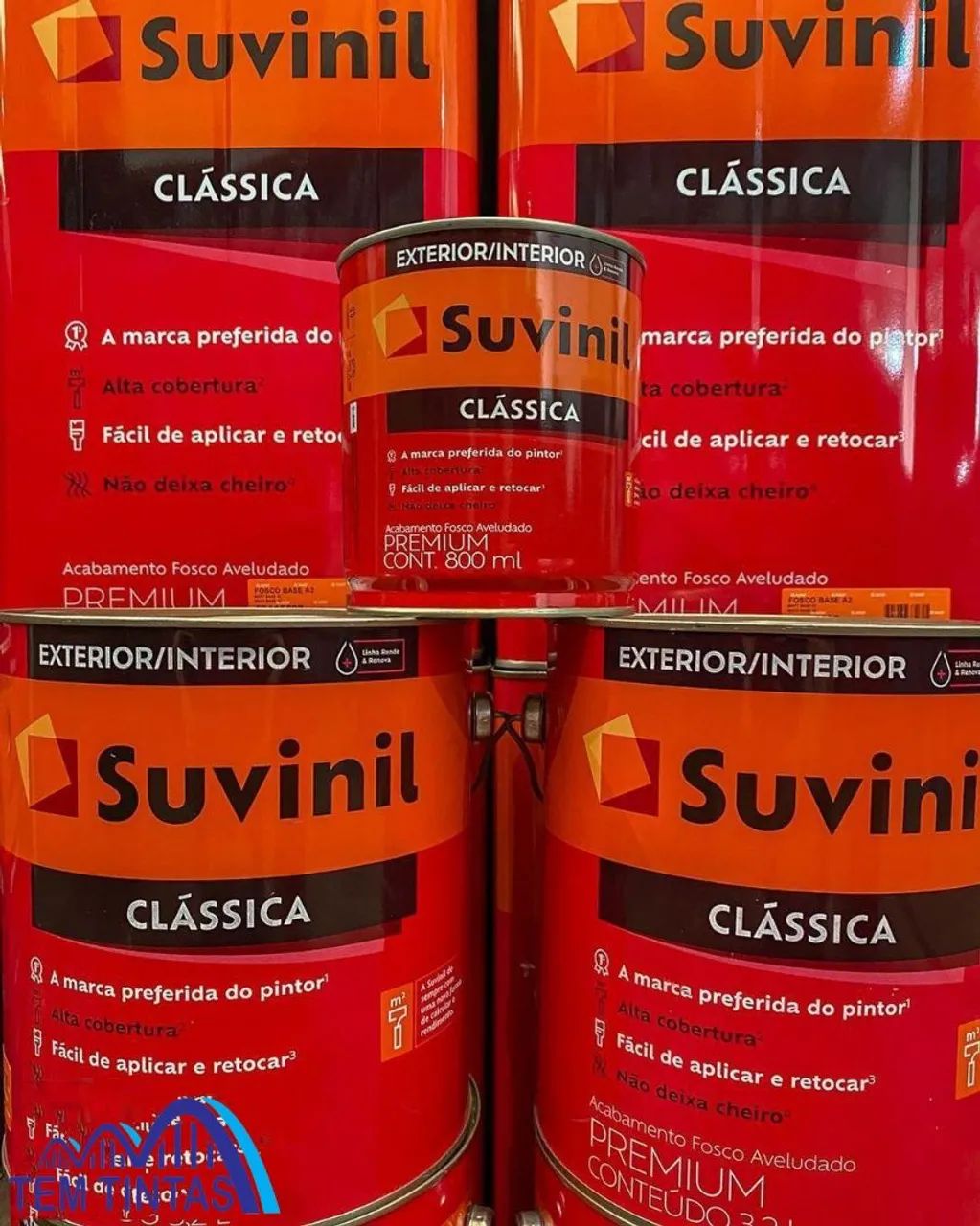 Tintas Suvinil Clássica - Cobertura e Qualidade Premium 18 Litros 