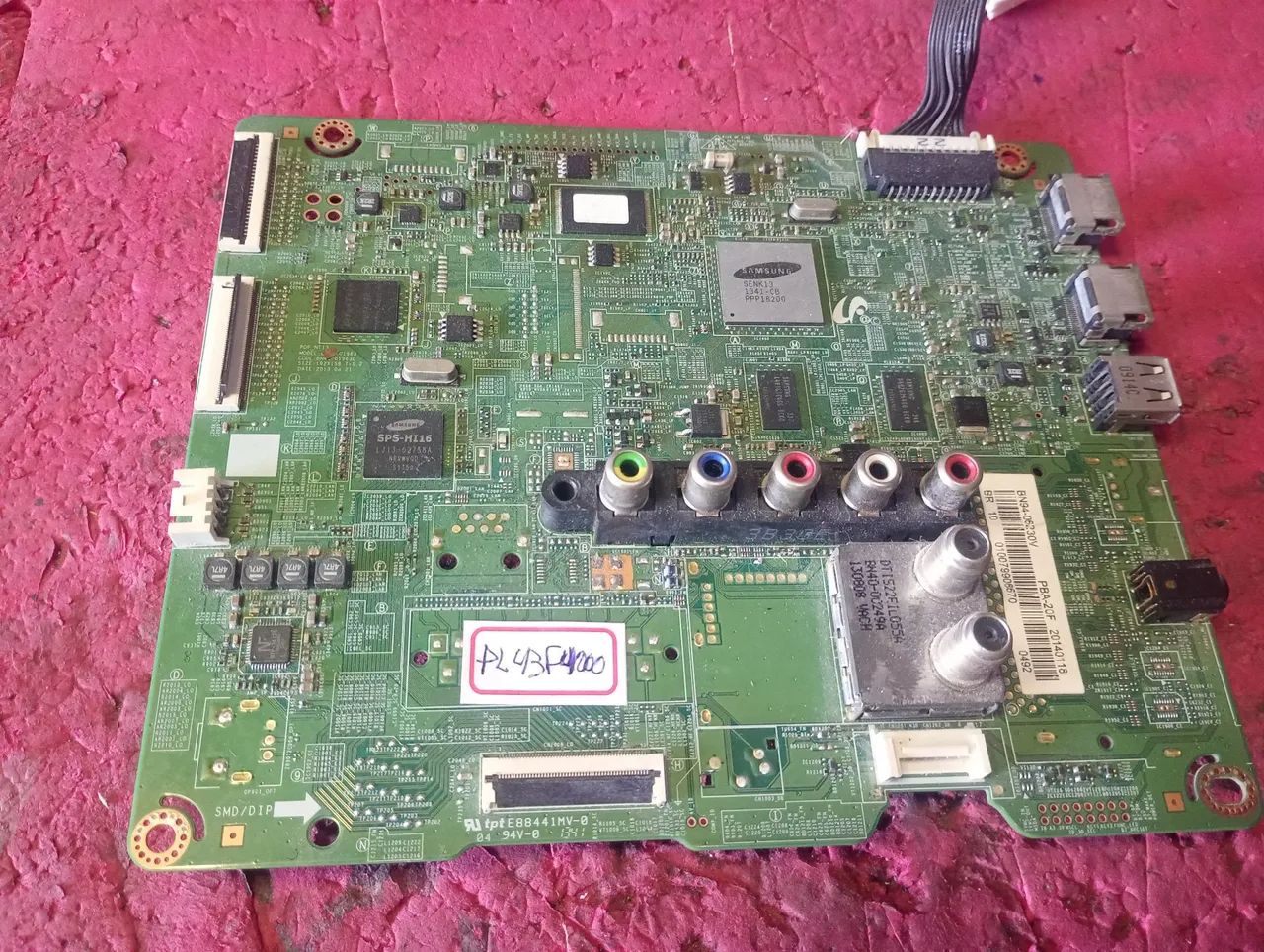placa principal Samsung pl43f4000 funcionando perfeitamente 
