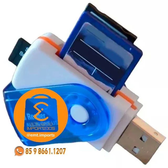 Adaptador Leitor Usb 2.0 para Cartão de Memória All in One - Foto 3