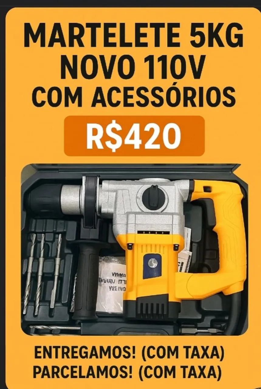 Martelete 5kg Novo 110v com Acessórios