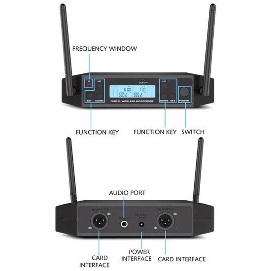 Sistema Duplo Microfone Headset Sem Fio G-MARK GLXD-4 - Foto 2