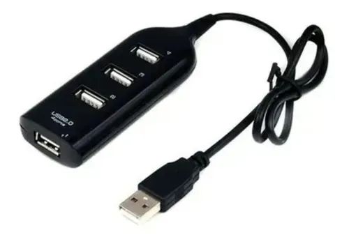 Hub 2.0 Usb 4 Portas Plug And Play Para Pc E Notebook