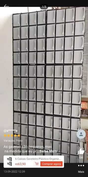 Gaveteiro Plástico Organizador 6 Caixas