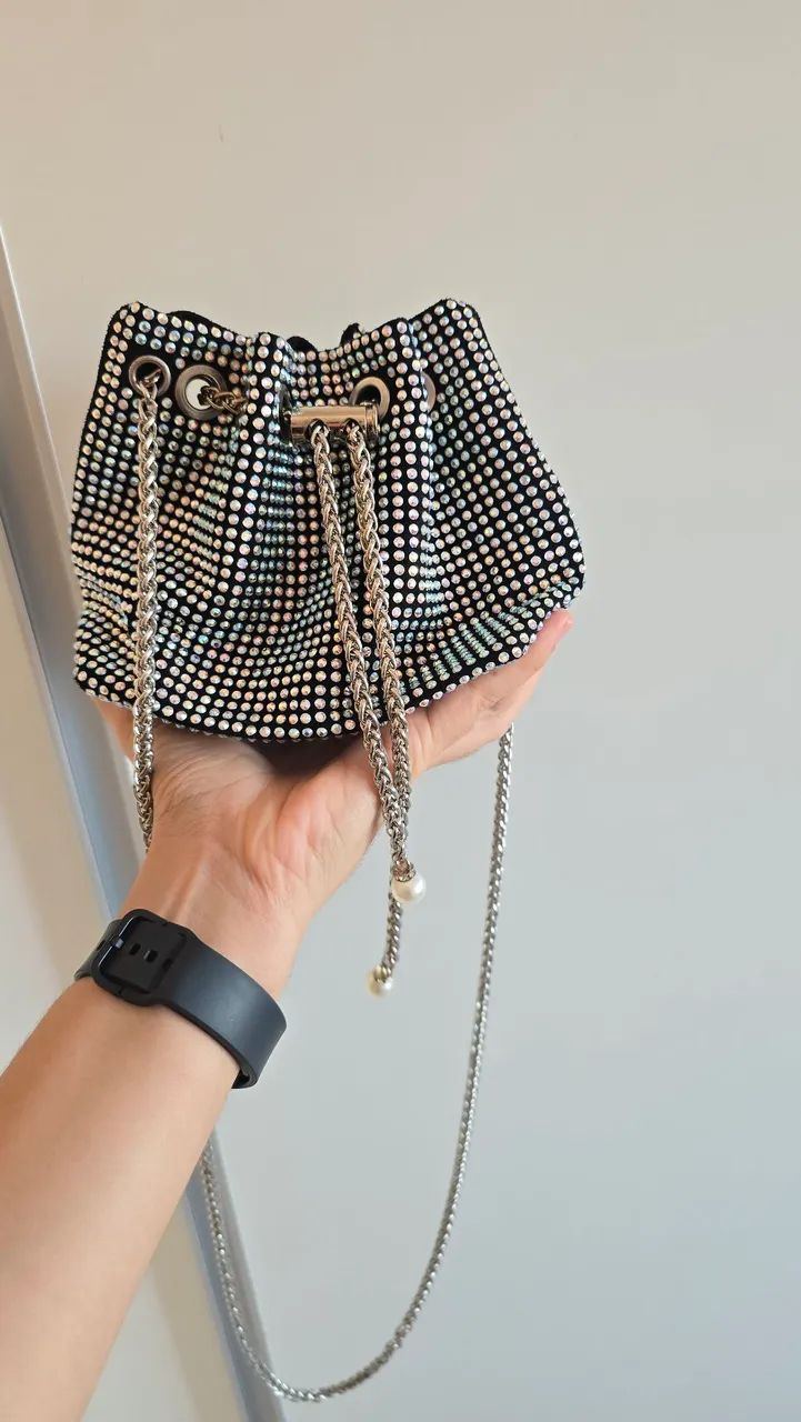Bolsa Strass Furta Cor - Foto 3