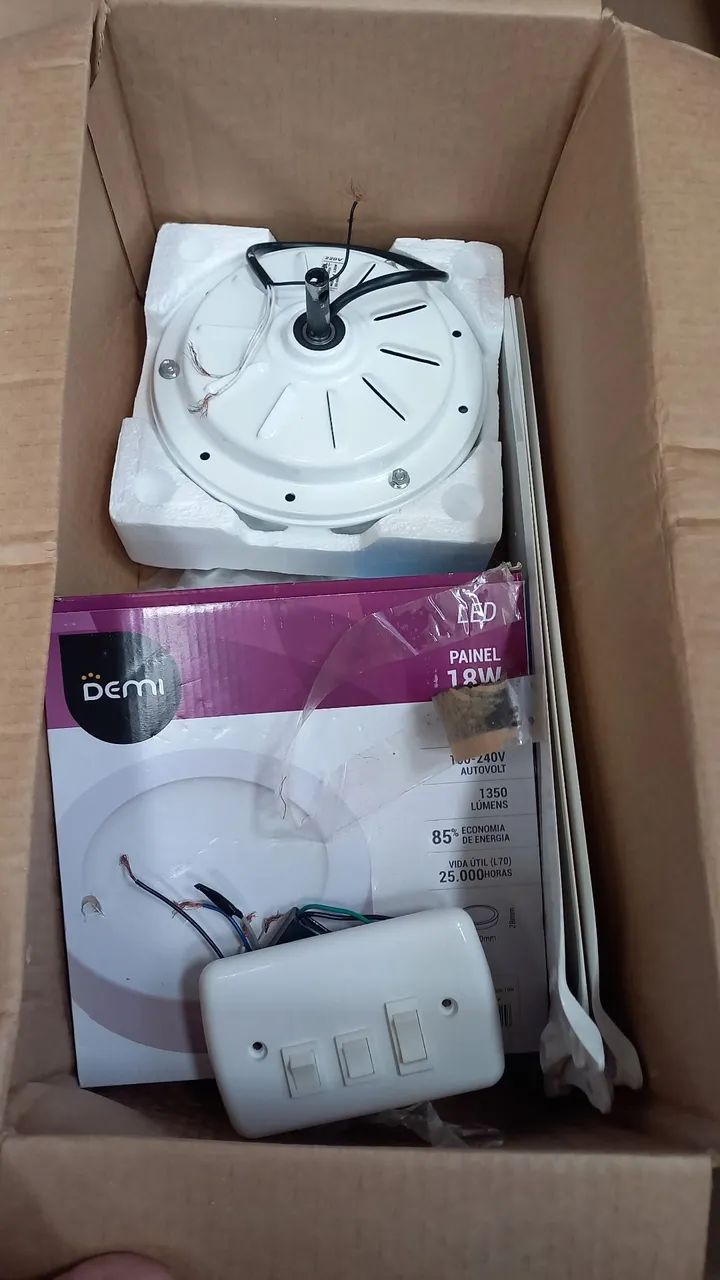 Ventilador de Teto Branco - Novo - Foto 2