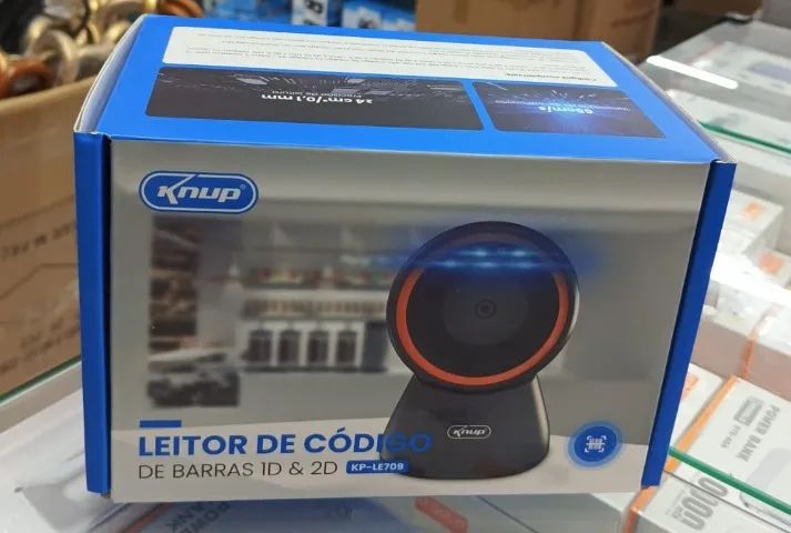  1d 2d Usb Cor Preto Leitor De Código Barras Qr Fixo Mesa - Foto 2
