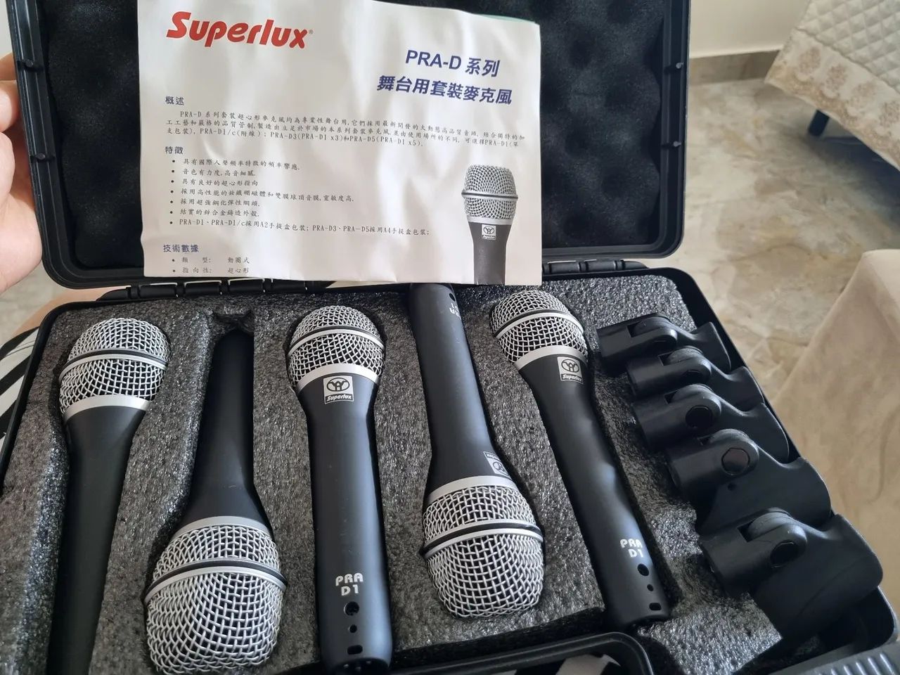 Kit de Microfones Superlux PRAD3/D5 - Vocal - Foto 4