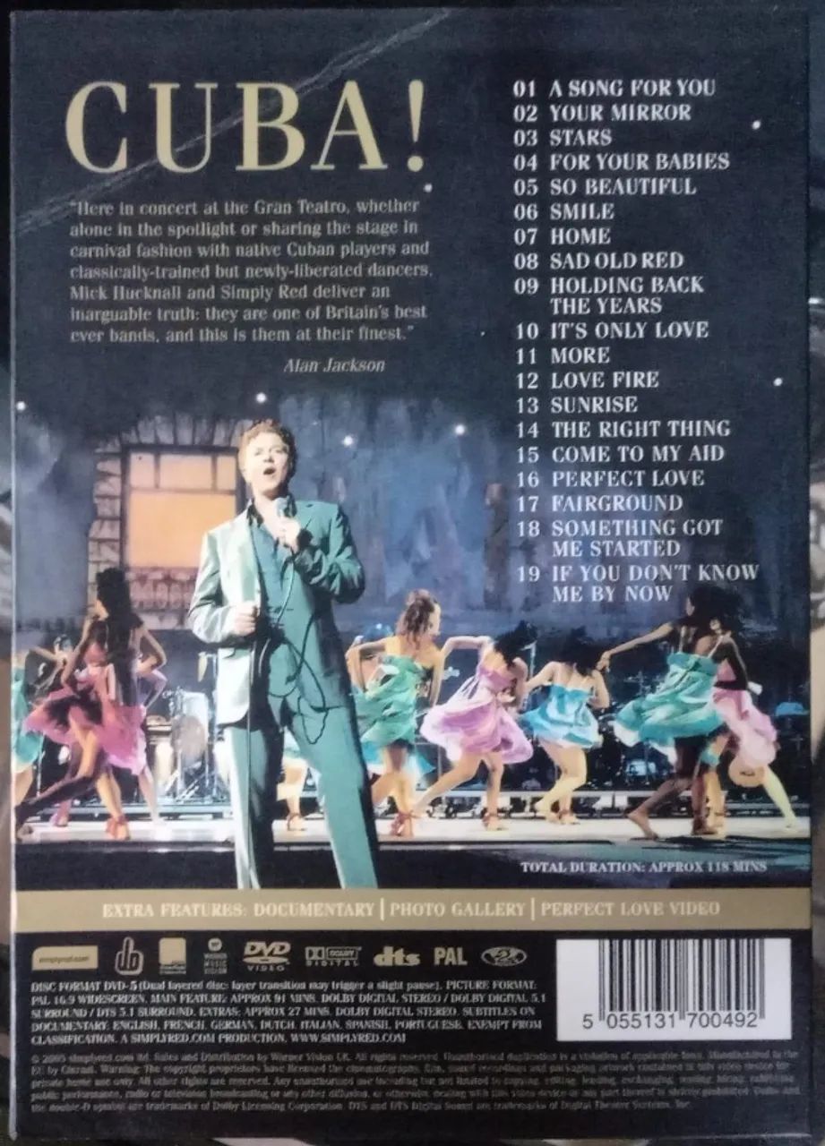 DVD Importado Simply Red - Cuba! Importado Novo - Foto 3