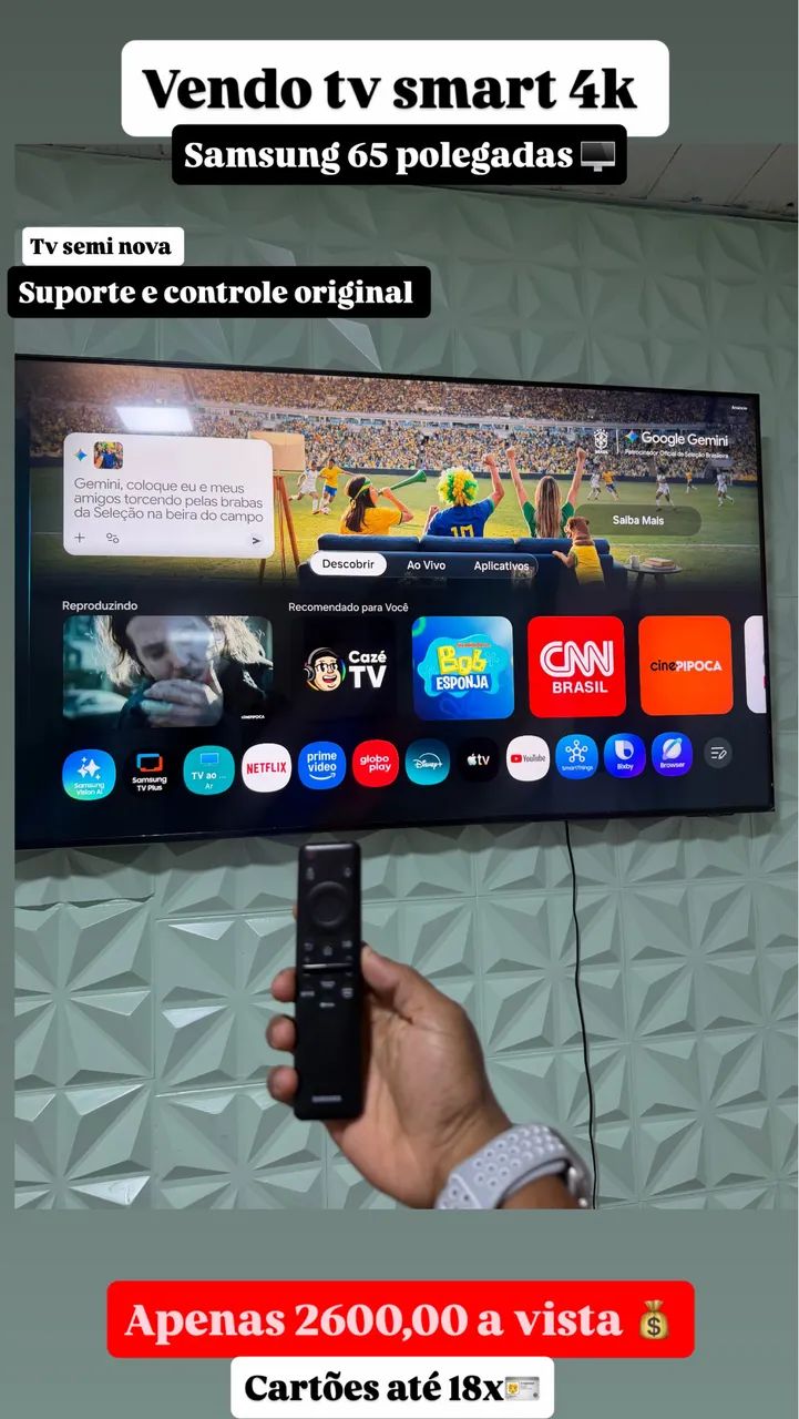 Vendo tv 65 polegadas semi nova  - Foto 4