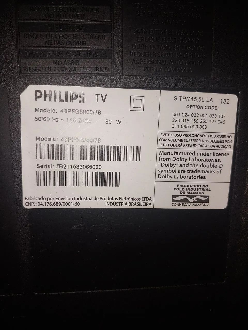 Tv 43 led ( retirada de peças)