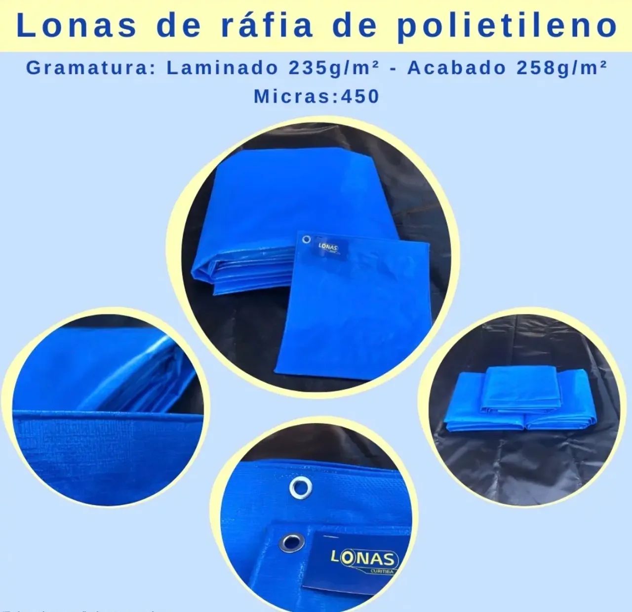 Lona 9x13 450 Micras Reforçada Multiuso Impermeável Uv