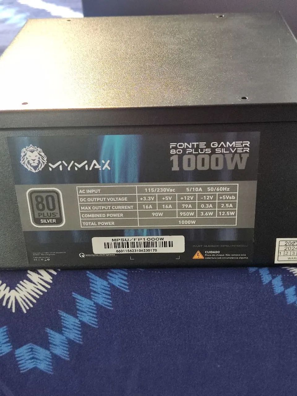 Fonte Gamer 80 plus silver 1000w mymax - Foto 3