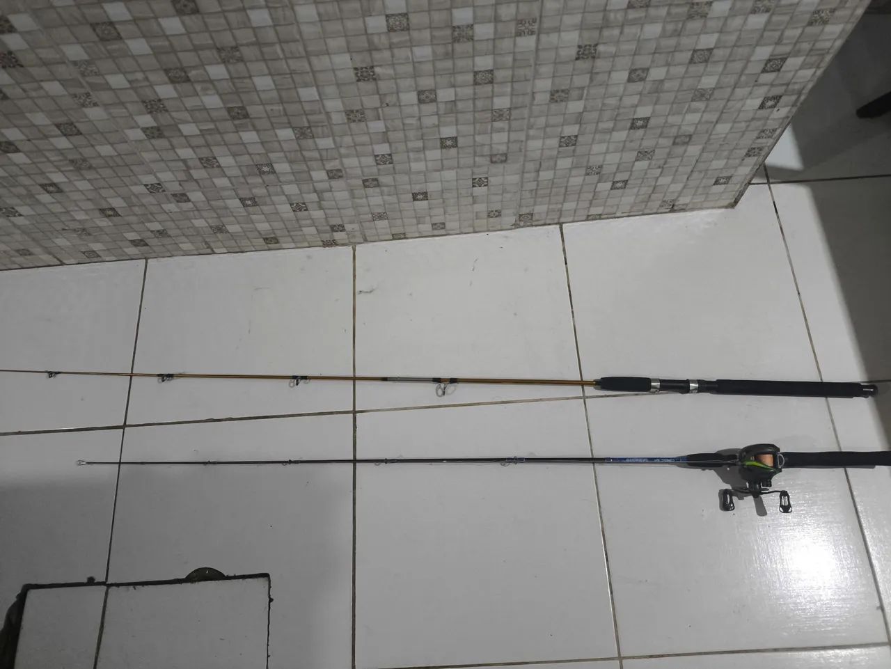 Vara de pesca e iscas 