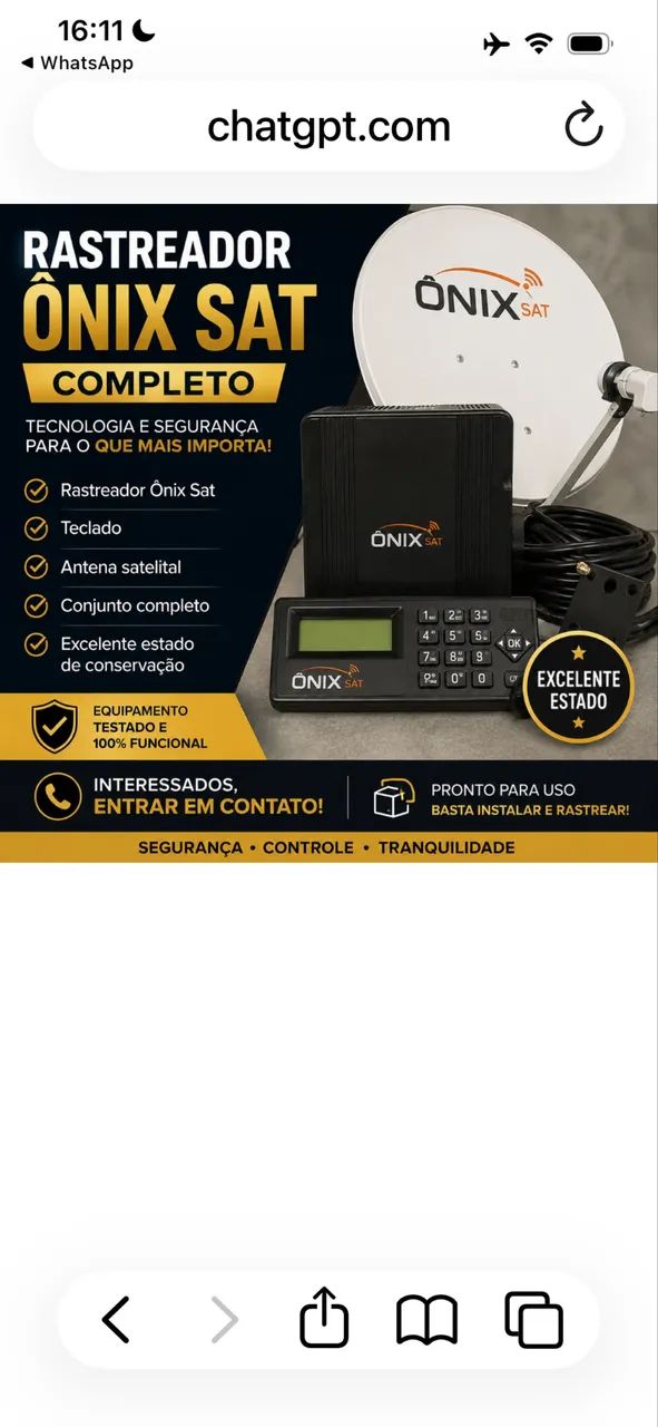 Rastreador ônix sat com teclado