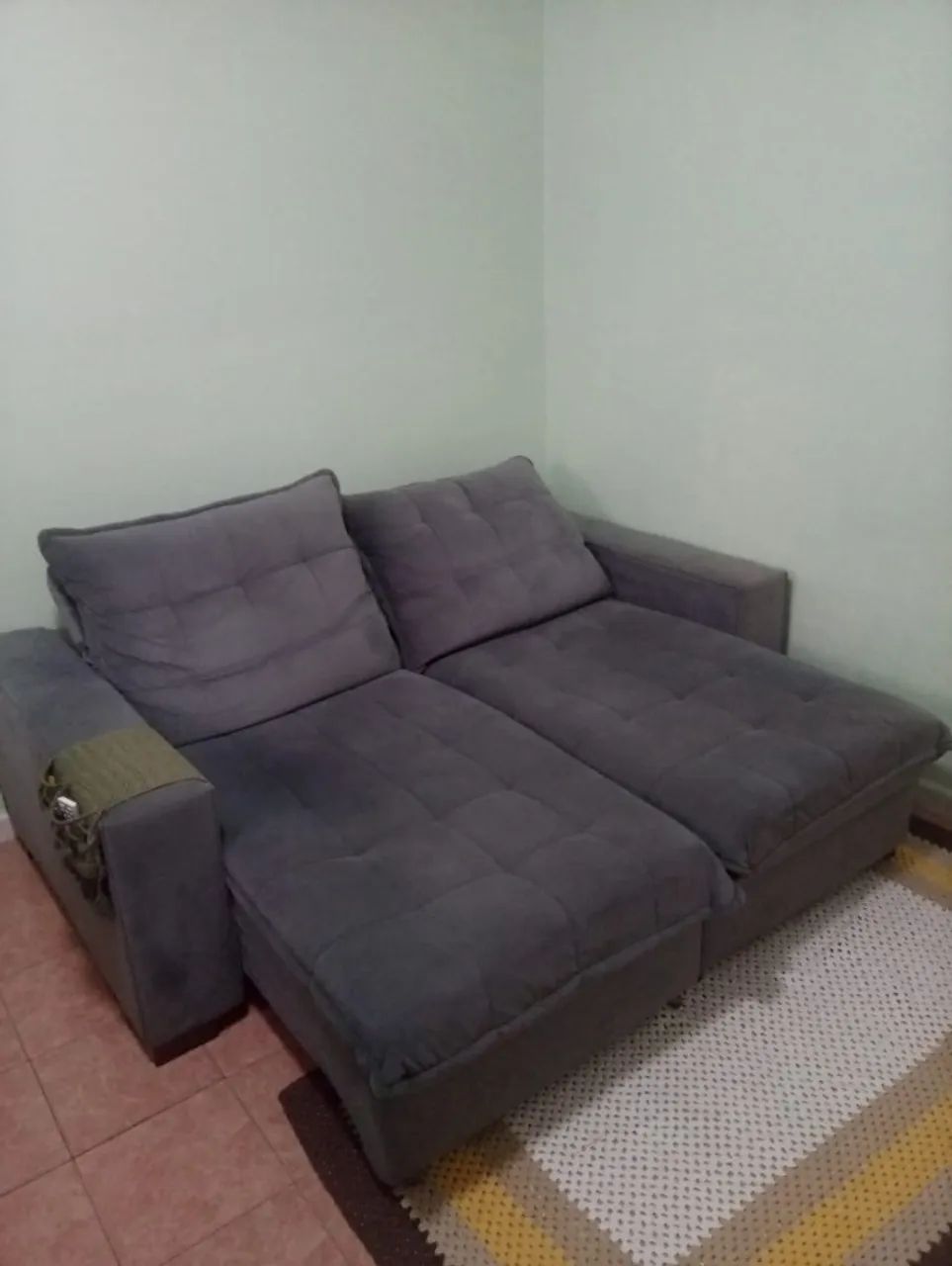 SOFÁ-CAMA 2 LUGARES CINZA - Foto 3
