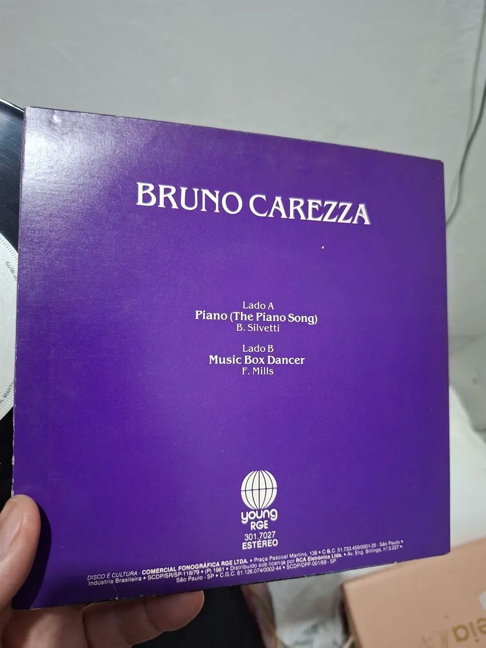 Bruno carezza - piano (The piano song)Compacto 7"Inch  - Foto 2