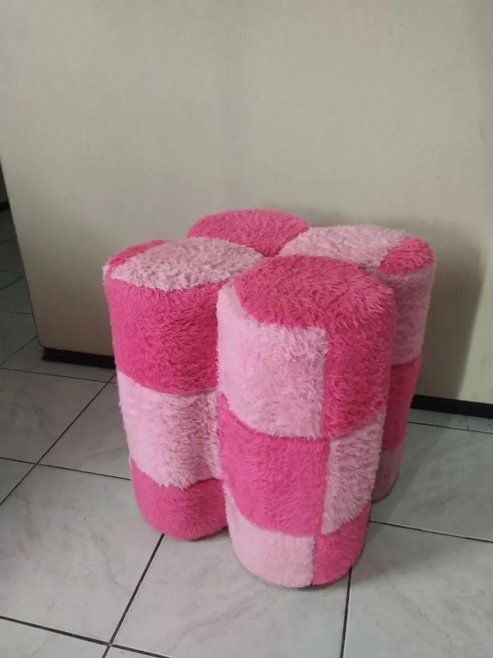 Puff de flor rosa MENOR PREÇO HOJE - Foto 3