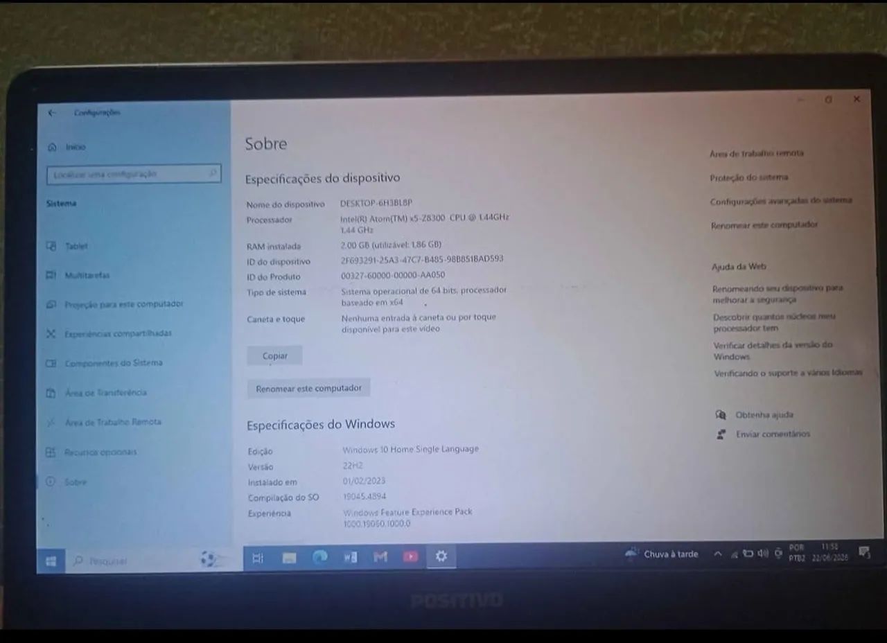 Notebook da Positivo  - Foto 2