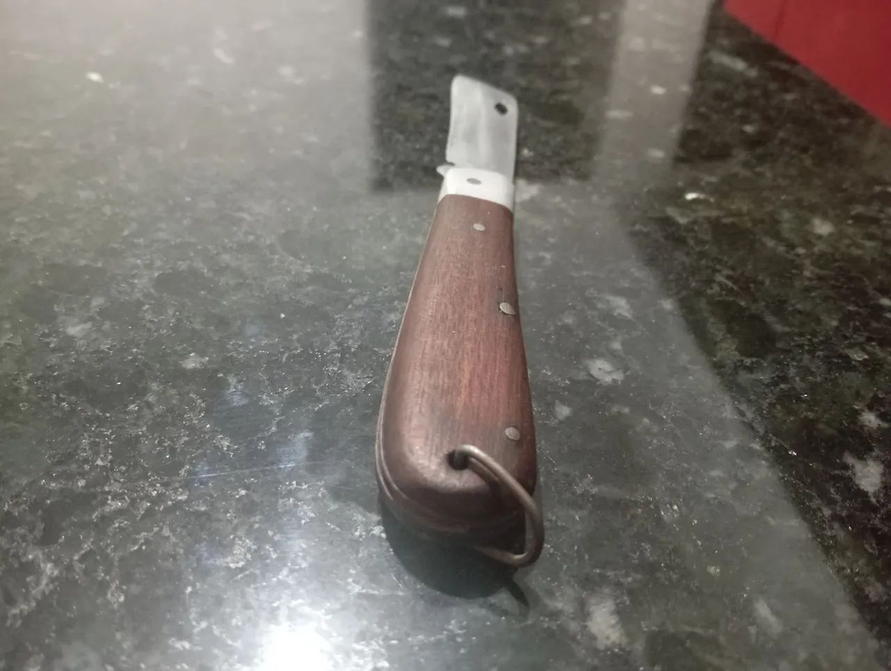 Canivete retrátil com cabo de madeira 64962676633731120