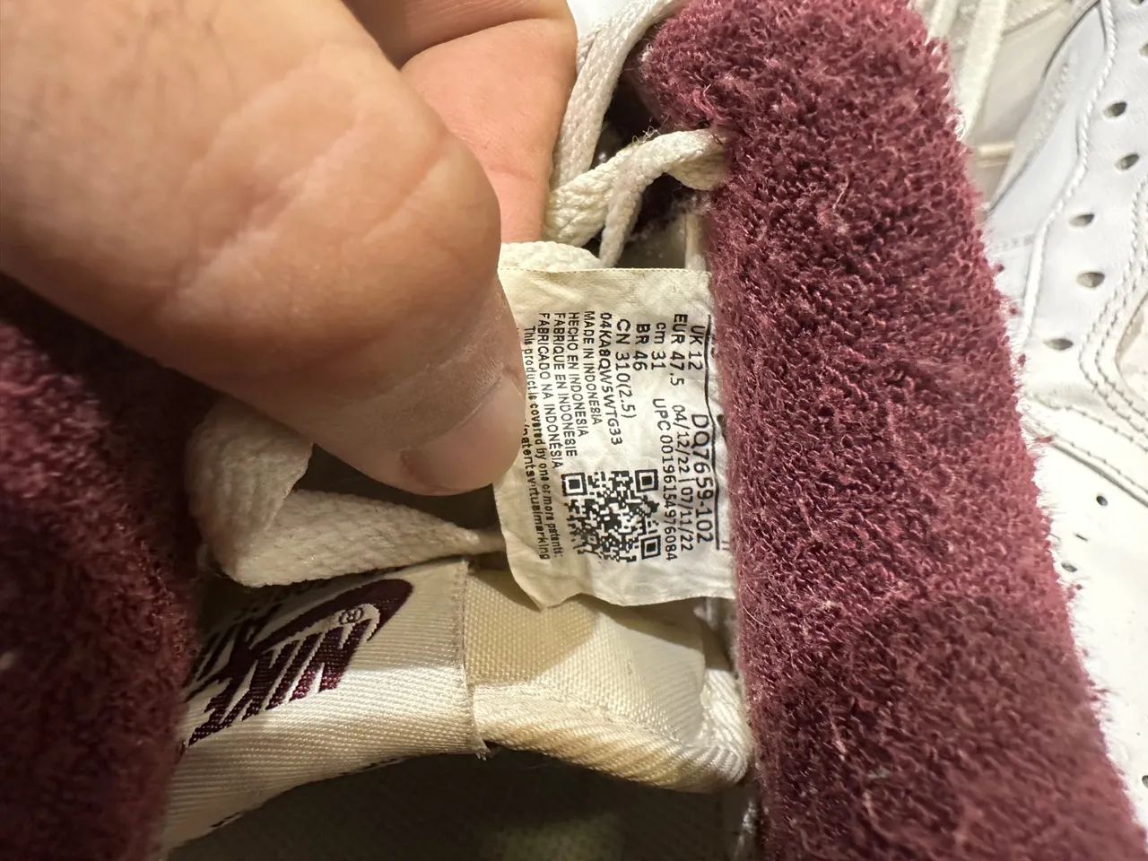 Air force college night maroon + Air force one branco  - Foto 5