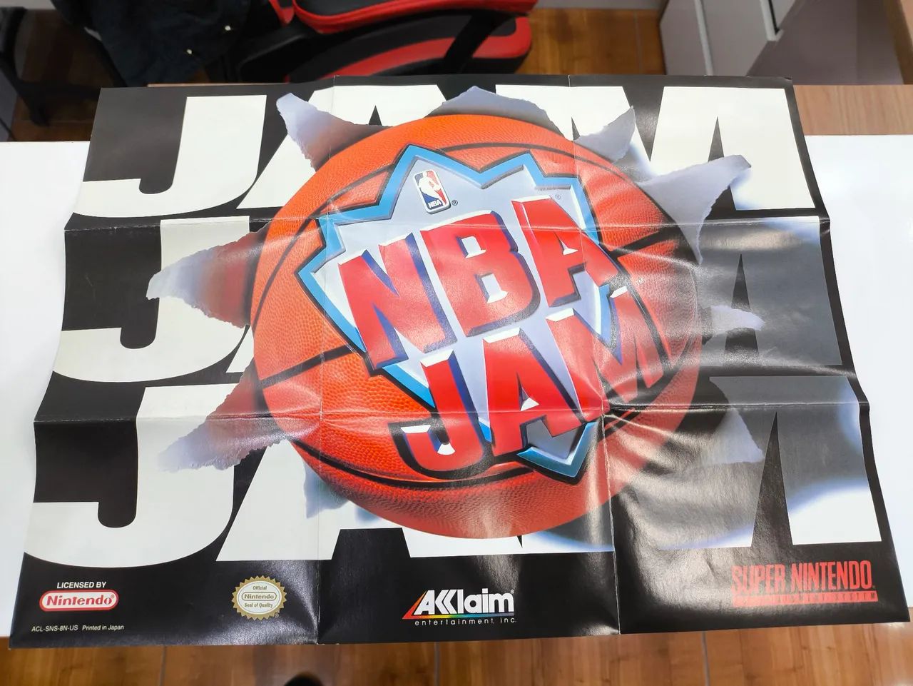 POSTER NBA JAM SNES SUPER NINTENDO 
