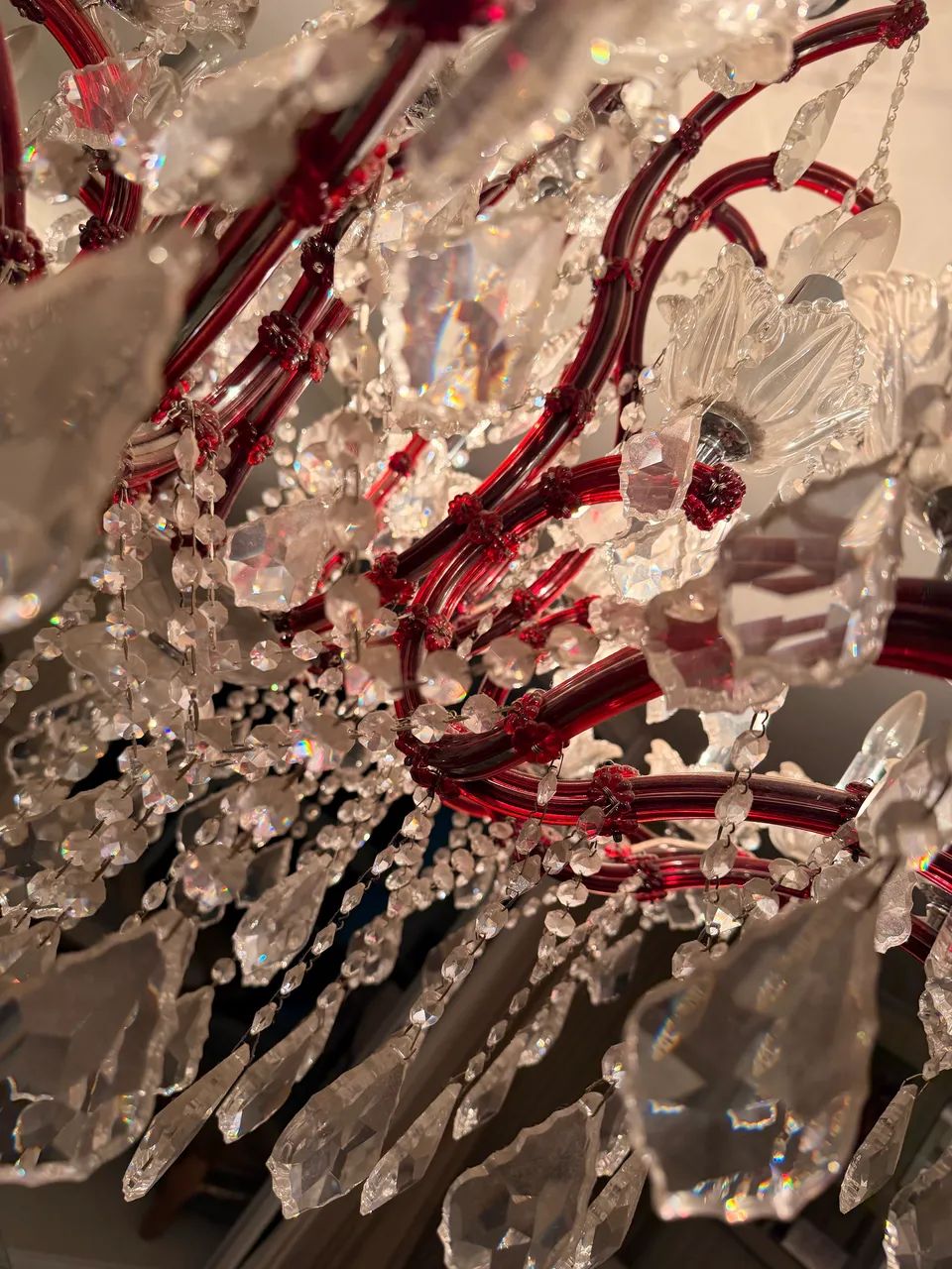 Lustre de Cristal e Vidro Estilo Veneziano - Imponente e Sofisticado - Foto 2