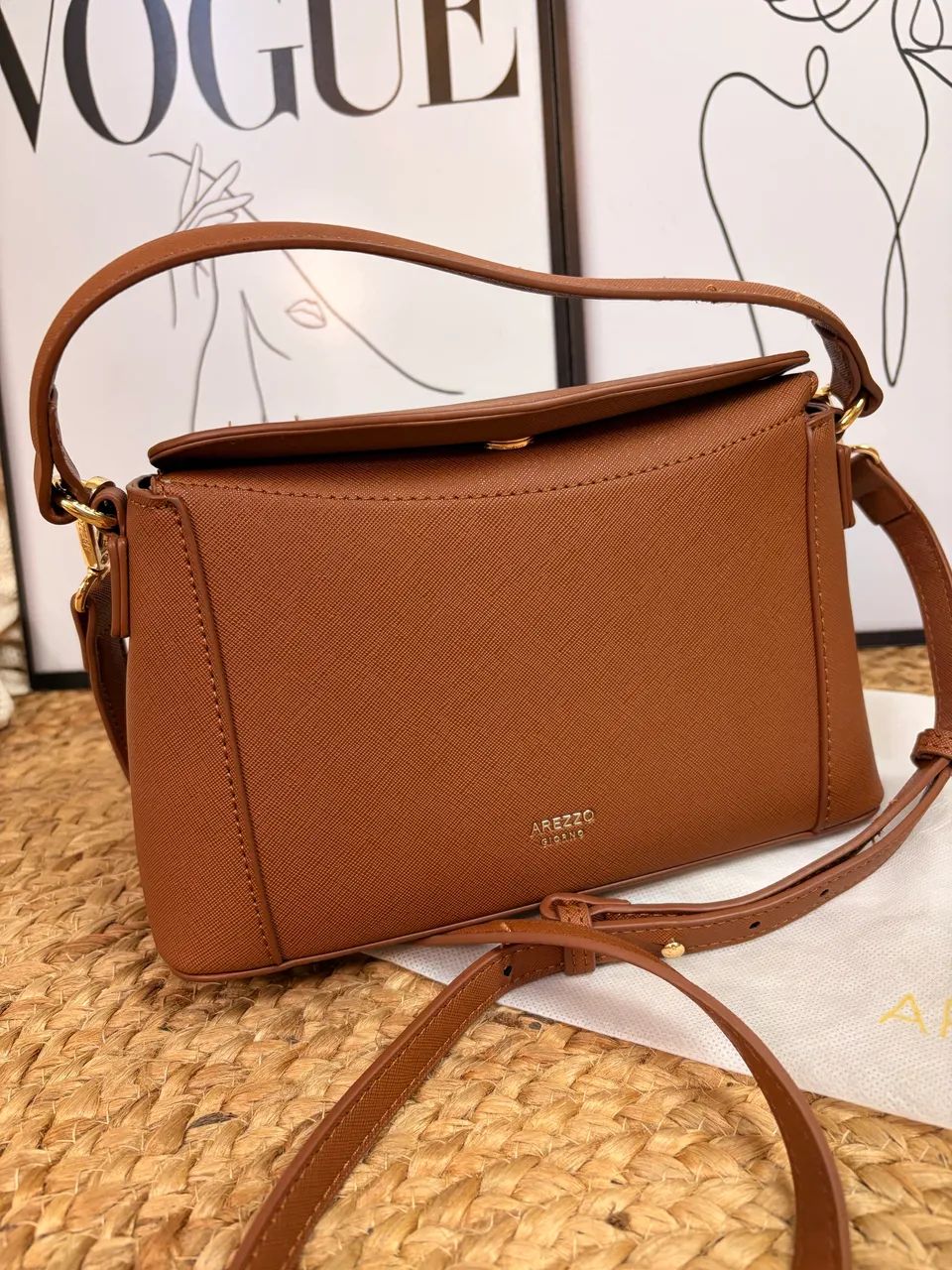 Bolsa tiracolo marrom média Arezzo (nova) - Foto 2