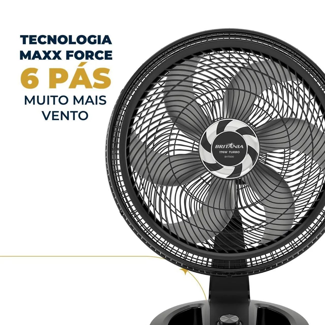 Ventilador Britânia BVT500 2 em 1 Maxx Force 6 Pás 176W 127V - Foto 3