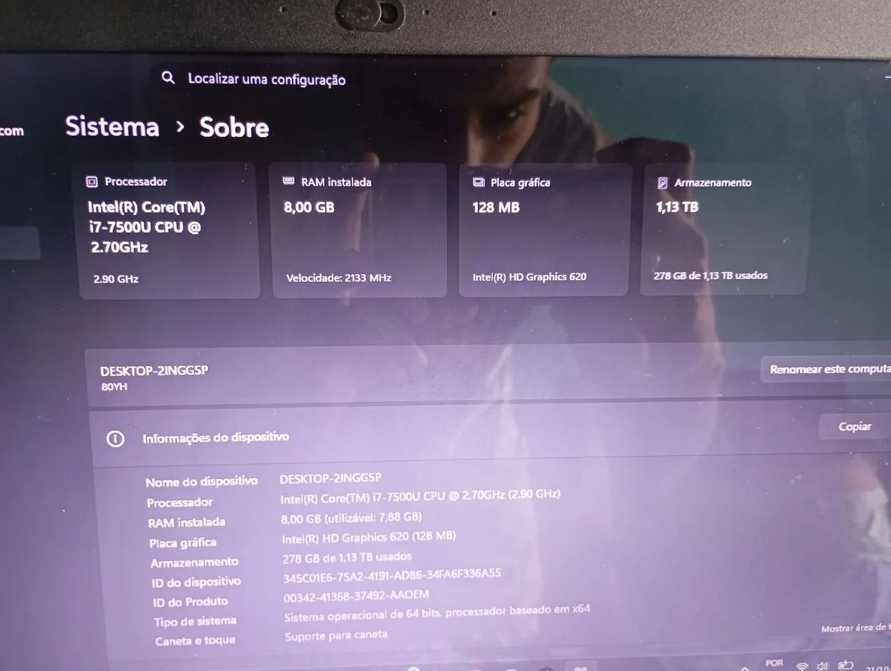 Notebook Lenovo i7 / DDR4 / SSD 240GB / Placa Dedicada - Foto 3