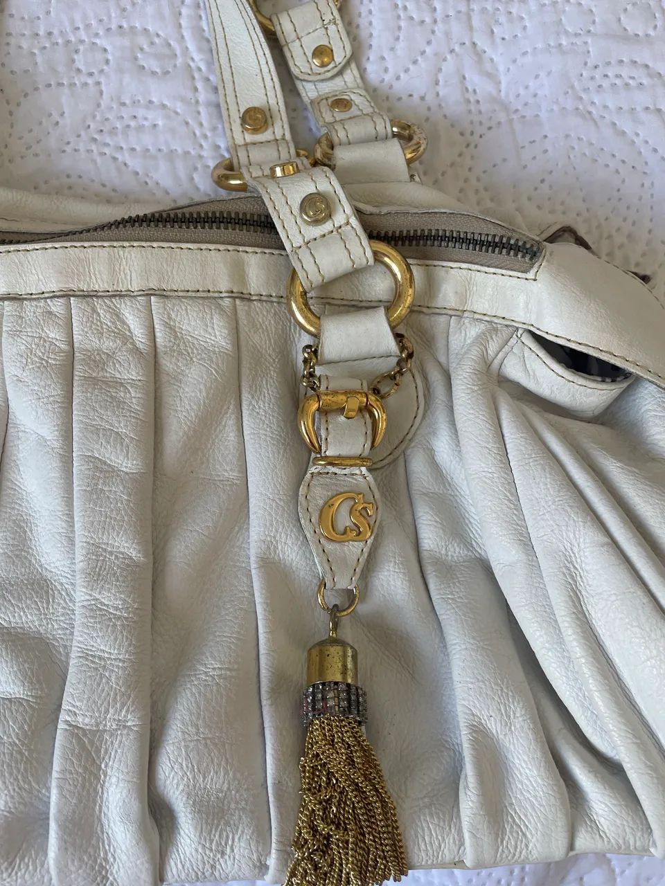 Bolsa Carmem Steffens original. Cor off white. - Foto 2