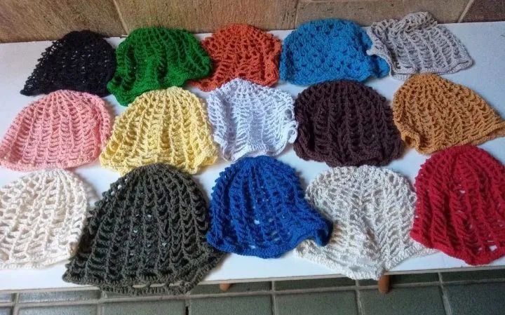 Touca croche artesanal 