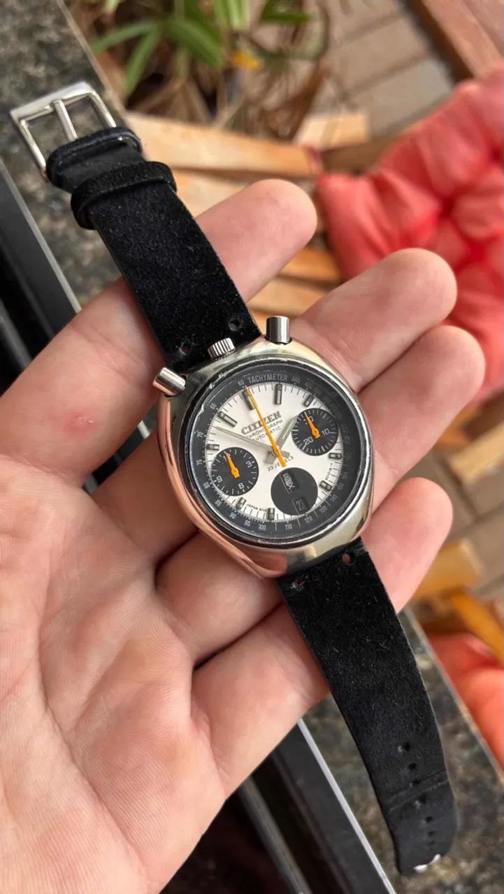 Citizen Bullhead Panda Dial Chronograph Automático 1974? - Foto 2