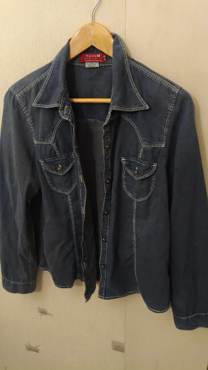 HUUUM SEMINE COLLECTION camisa jeans algodão  - Foto 2