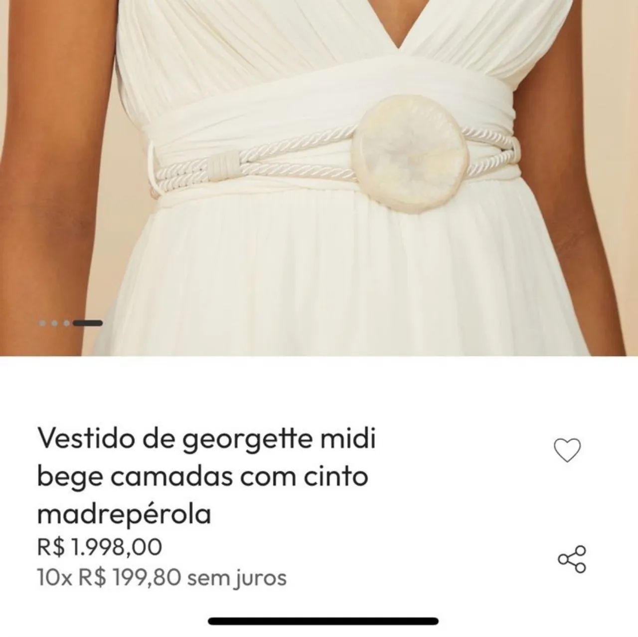 vestido animale - midi offwhite - Foto 5