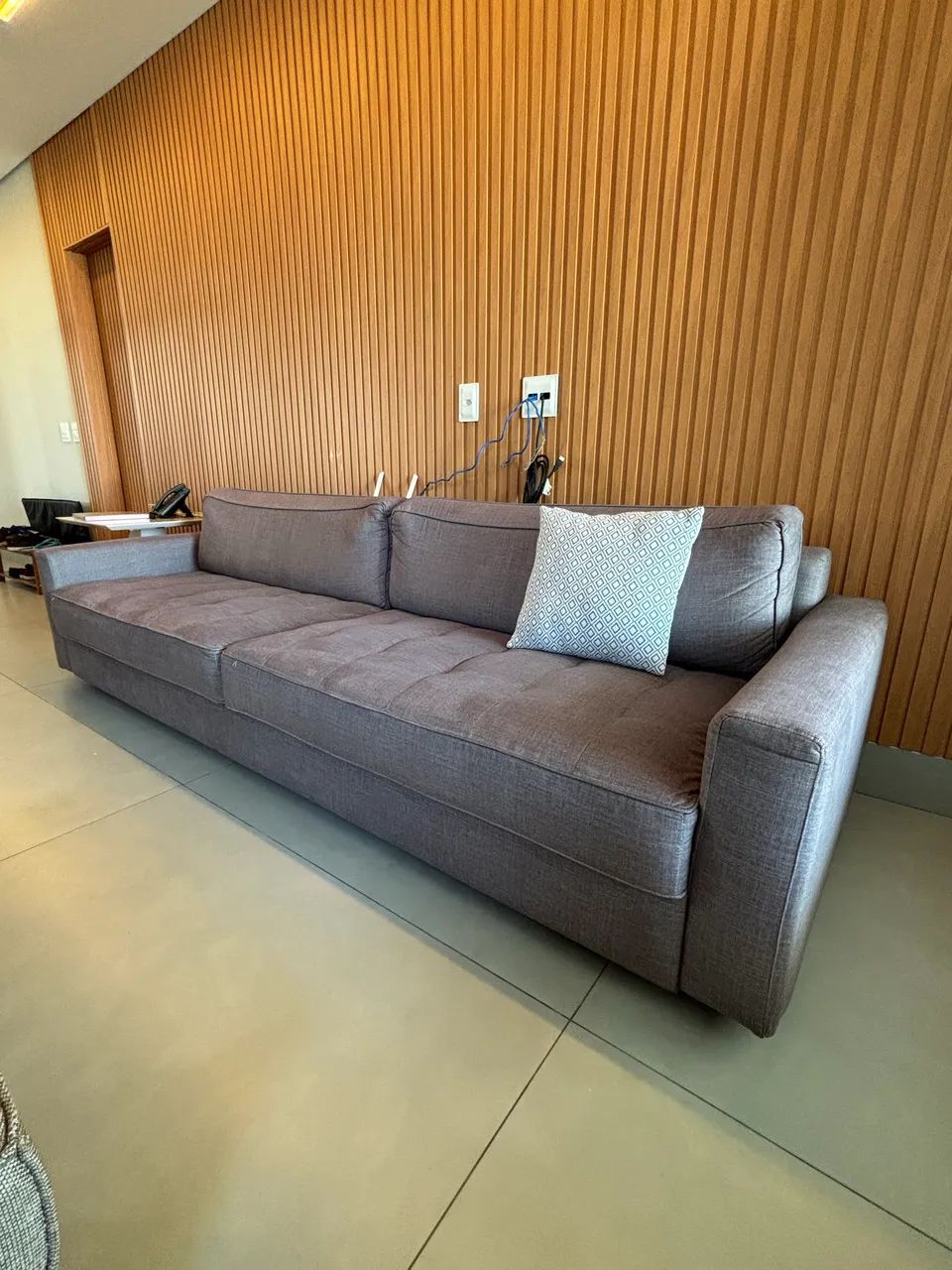 Sofá Cinza 3/ 4 Lugares 270cm Líder Interiores - Foto 3