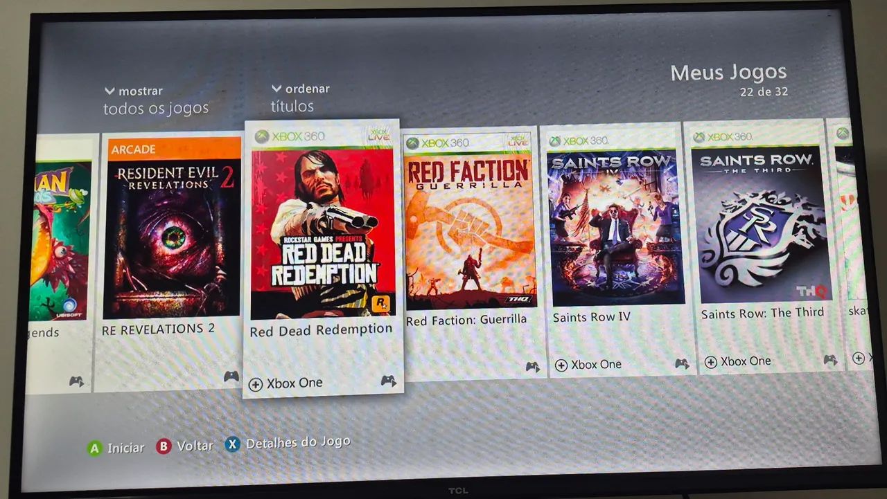 Xbox 360 Slim + 32 Jogos (GTA V, Red Dead, COD) - Foto 4