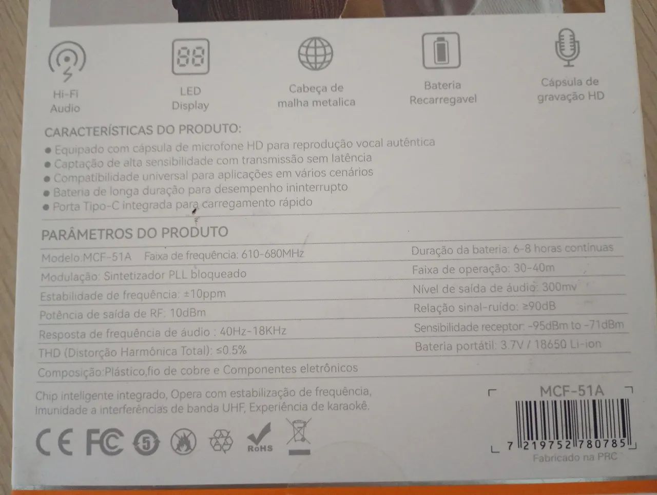 VENDE-SE MICROFONE SEM FIO NOVO - Foto 3