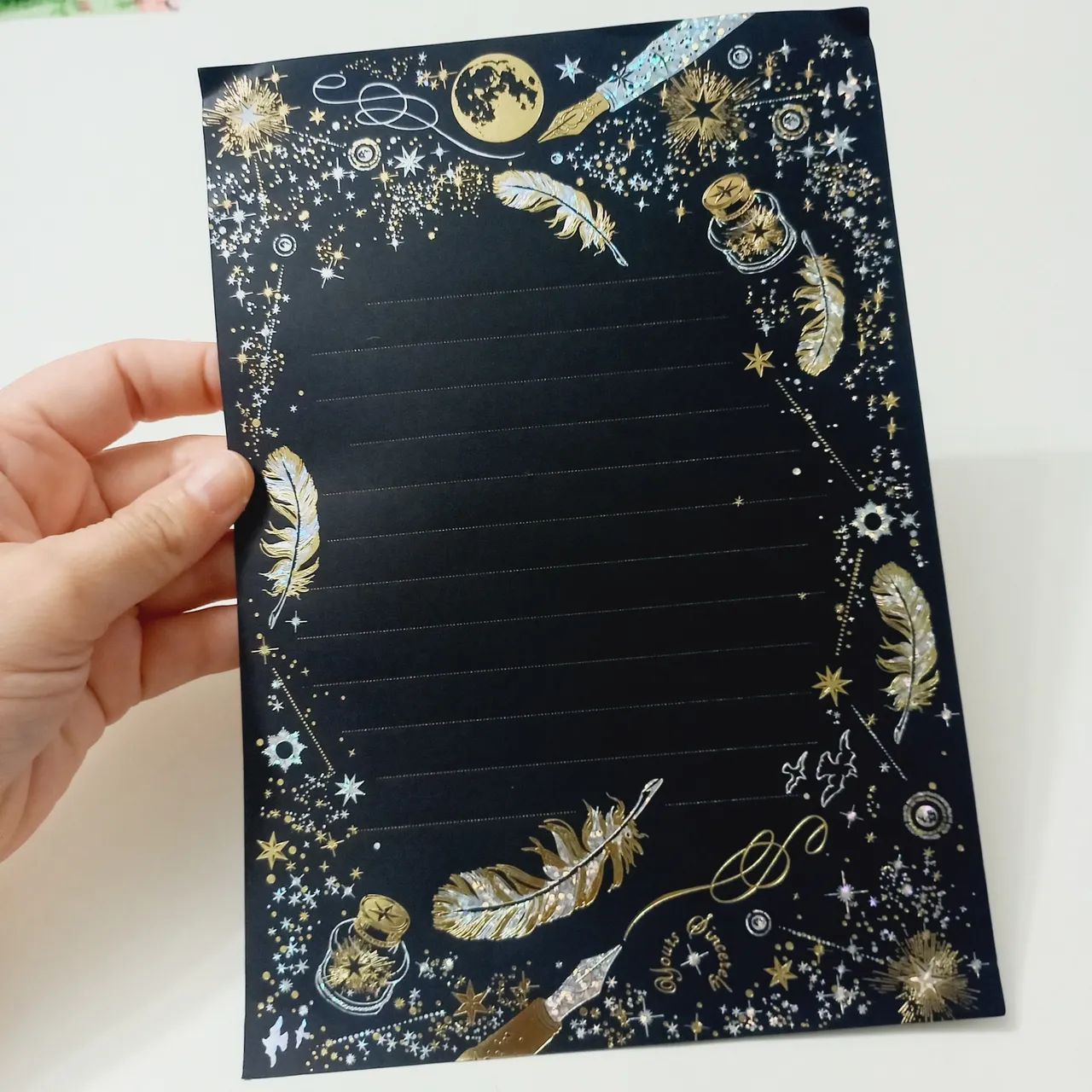 Conjunto de 8 papéis de carta e 4 envelopes - Foto 3