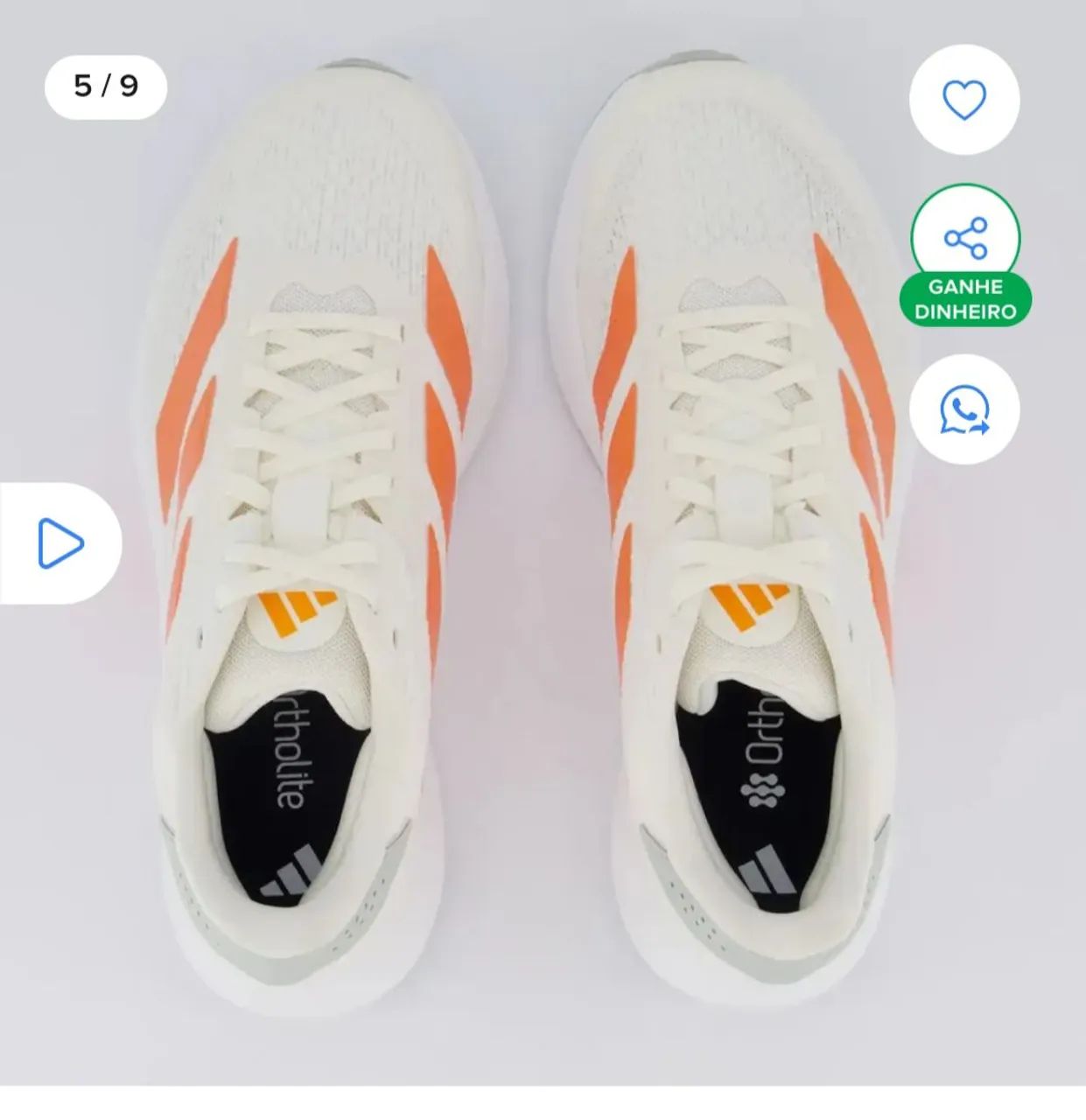Vê do sapato de corrida adidas