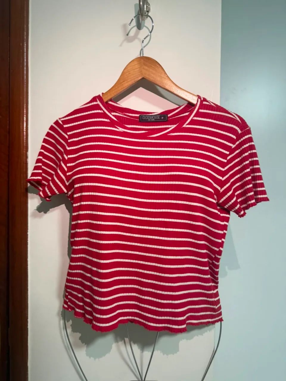 Blusa vermelha listrada - Foto 2