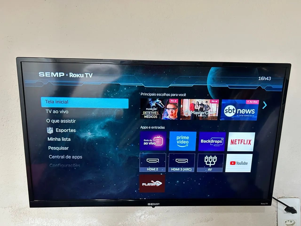Smart TV 32? polegadas semp roku - Foto 4